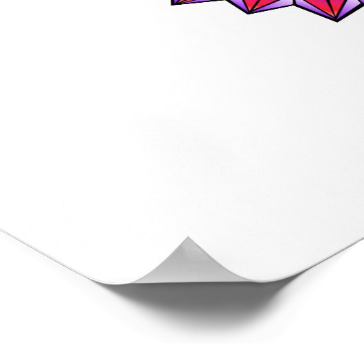 Rainbow Polygonal Seahorse Poster (Hoek)