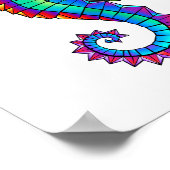 Rainbow Polygonal Seahorse Poster (Hoek)