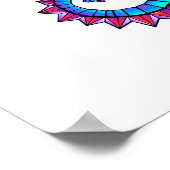 Rainbow Polygonal Seahorse Poster (Hoek)