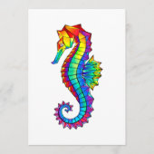 Rainbow Polygonal Seahorse Programmakaart (Voorkant)