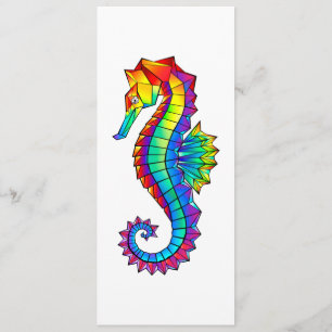 Rainbow Polygonal Seahorse Programmakaart