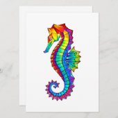 Rainbow Polygonal Seahorse Programmakaart (Voorkant / Achterkant)