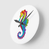 Rainbow Polygonal Seahorse Ronde Klok (Hoek)