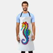 Rainbow Polygonal Seahorse Schort (Gedragen)
