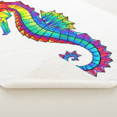 Rainbow Polygonal Seahorse Sherpa Deken (3/4)