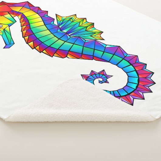 Rainbow Polygonal Seahorse Sherpa Deken (3/4)