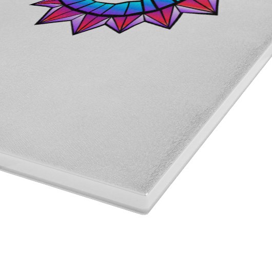 Rainbow Polygonal Seahorse Snijplank (Hoek)