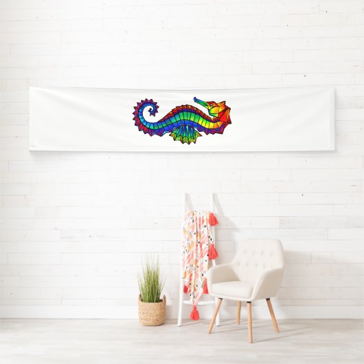 Rainbow Polygonal Seahorse Spandoek (Insitu)