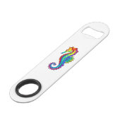 Rainbow Polygonal Seahorse Speed Flessenopener (Achterkant Gekanteld)
