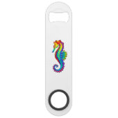 Rainbow Polygonal Seahorse Speed Flessenopener (Voorkant)