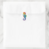 Rainbow Polygonal Seahorse Sticker (Tas)