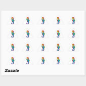 Rainbow Polygonal Seahorse Sticker (Vel)