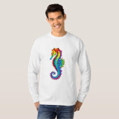 Rainbow Polygonal Seahorse T-shirt (Voorkant volledig)
