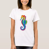 Rainbow Polygonal Seahorse T-shirt (Voorkant)