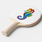 Rainbow Polygonal Seahorse Tafeltennisbatje (Voorkant Gekanteld)