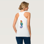 Rainbow Polygonal Seahorse Tanktop (Volledige Achterkant)