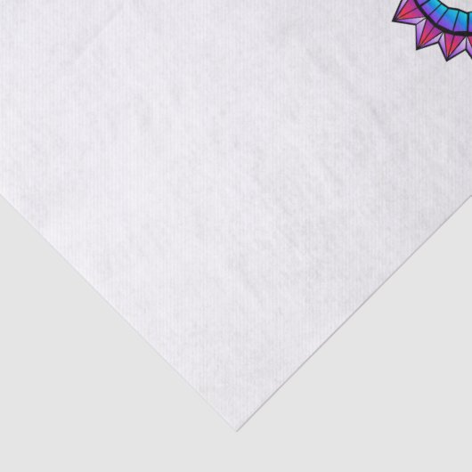 Rainbow Polygonal Seahorse Tissuepapier (Detail)