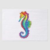 Rainbow Polygonal Seahorse Tissuepapier (Voorkant)