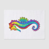 Rainbow Polygonal Seahorse Tissuepapier (Voorkant)