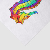 Rainbow Polygonal Seahorse Tissuepapier (Detail)