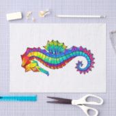 Rainbow Polygonal Seahorse Tissuepapier (Craft)