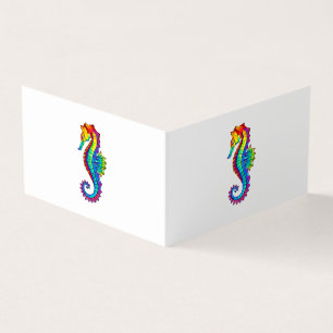 Rainbow Polygonal Seahorse Visitekaartje