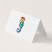 Rainbow Polygonal Seahorse Visitekaartje (Voorkant)