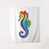 Rainbow Polygonal Seahorse Wandkleed (Voorkant)