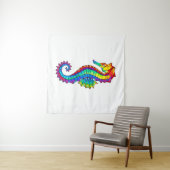 Rainbow Polygonal Seahorse Wandkleed (In Situ (horizontaal))