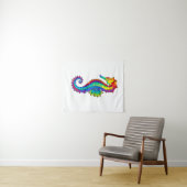 Rainbow Polygonal Seahorse Wandkleed (In Situ (horizontaal))