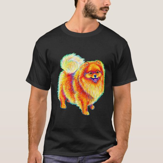 Rainbow Pomeranian T-shirt (Voorkant)