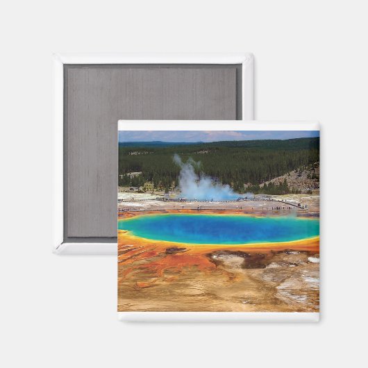RAINBOW POND IN YELLOWSTONE MAGNEET (Voorkant / Achterkant)