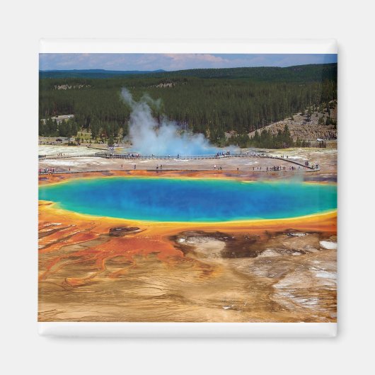 RAINBOW POND IN YELLOWSTONE MAGNEET (Voorkant)