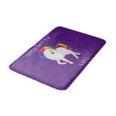 Rainbow pony gepersonaliseerde kindernaam Bath Mat (Gekanteld)