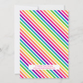 Rainbow Pony Unicorn Verjaardagsfeestje Uitnodigin Kaart (Achterkant)