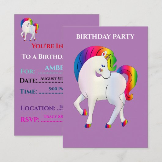 "RAINBOW PONY"-VERZOEKEN OP DE TWEEDE DAG. (Voorkant / Achterkant)