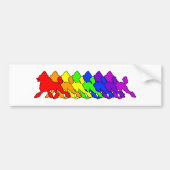 Rainbow Poodle Bumpersticker (Voorkant)