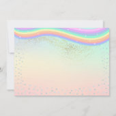Rainbow Pool Party Unicorn Mermaid Birthday Foto Kaart (Achterkant)