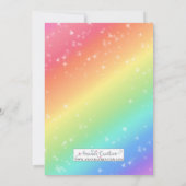 Rainbow Poop Emoji Birthday Uitnodiging (Achterkant)