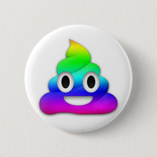 Rainbow Poop Emoji Button