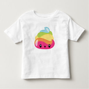 Rainbow Poop Emoji Kinder Shirts