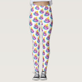 Rainbow Poop Emoji Leggings (Voorkant)