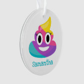 Rainbow Poop Emoji-Ornament Ornament (voorkant)