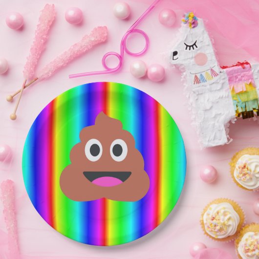 Rainbow Poop Emoji Paper bord (Feest)