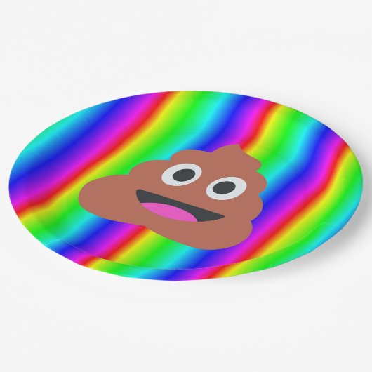 Rainbow Poop Emoji Paper bord (Gekanteld)