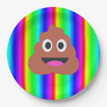 Rainbow Poop Emoji Paper bord