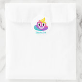 Rainbow Poop Emoji Ronde Sticker (Tas)