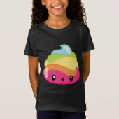 Rainbow Poop Emoji T-shirt (Voorkant)