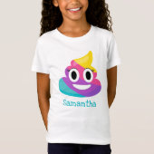 Rainbow Poop Emoji T-shirt (Voorkant)