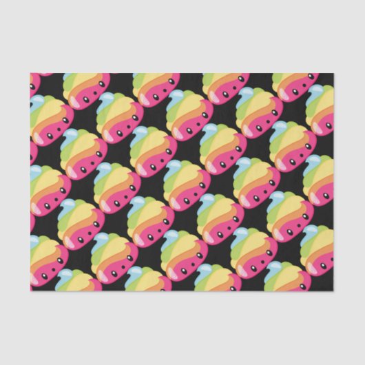 Rainbow Poop Emoji Tissuepapier (Voorkant)